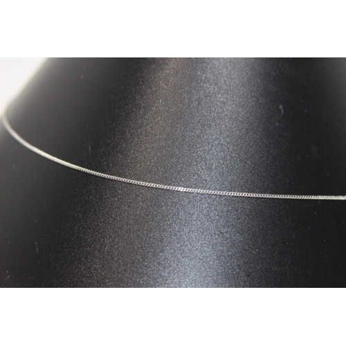 1194 - BOXED 9CT WHITE GOLD CHAIN