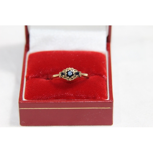 1199 - 9CT GOLD AND SAPPHIRE RING - SIZE P