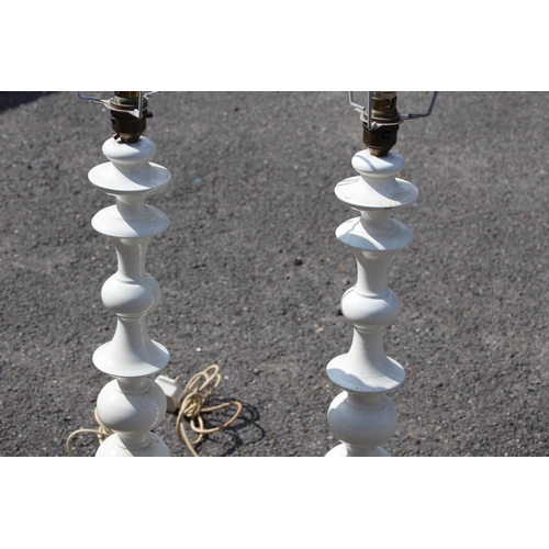 216 - PAIR OF PILLAR LAMPS 
80CM