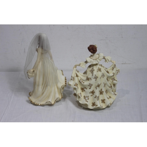 382 - 2 X ROYAL DOULTON FIGURINES 
24CM