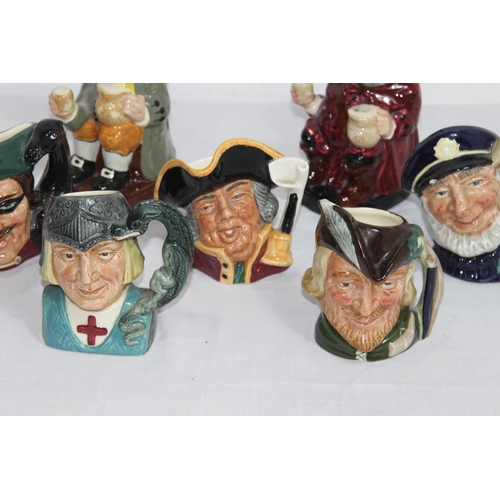 389 - QUANTITY OF ROYAL DOULTON  TOBY JUGS 
15CM