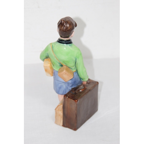 390 - ROYAL DOULTON THE BOY EVACUEE FIGURINE 
21CM