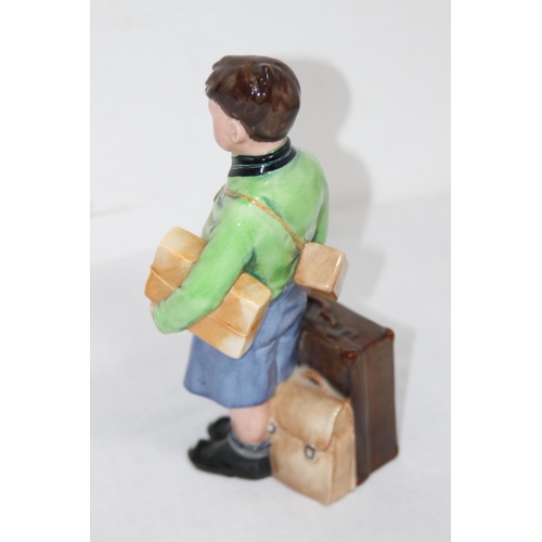 390 - ROYAL DOULTON THE BOY EVACUEE FIGURINE 
21CM