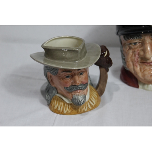 393 - 3 X ROYAL DOULTON TOBY JUGS - GONE AWAY, BACCHUS AND BUFFALO BILL
21CM