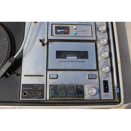 763 - VINTAGE PORTABLE RECORD PLAYER AND TAPE PLAYER