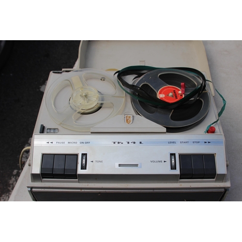 763 - VINTAGE PORTABLE RECORD PLAYER AND TAPE PLAYER