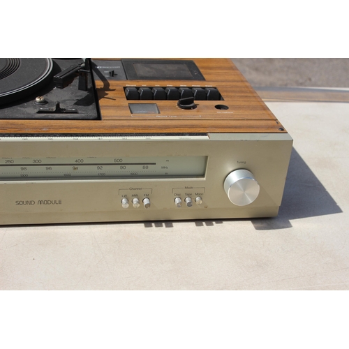 767 - VINTAGE STEREO SYSTEM, VINTAGE TURNTABLE AND PAIR OF SPEAKERS