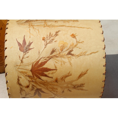 227 - 2 X SIGNED B.HOOK PRESSED FLOWERS LAMP SHADES
32CM