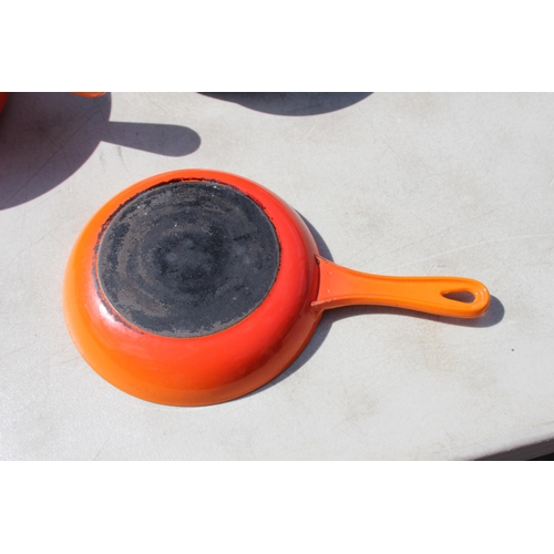 600 - 2 X LE CREUSET PANS AND CONISTENCE PAN