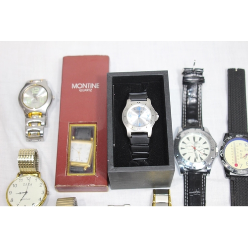 925 - QUANTITY OF WATCHES INCLUDING BOXED MONTINE