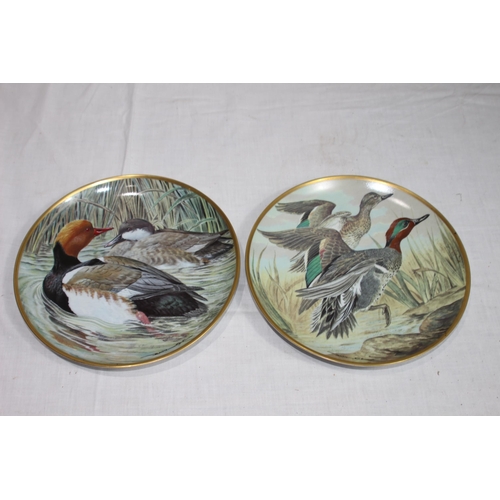 316 - LARGE QUANTITY OF FRANKLIN PORCELAIN BIRD PICTURE PLATES