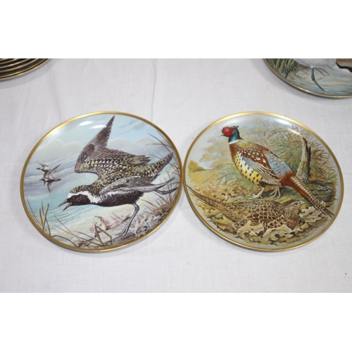 316 - LARGE QUANTITY OF FRANKLIN PORCELAIN BIRD PICTURE PLATES