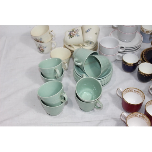 355 - BOX OF VARIOUS VINTAGE CABINET CUPS AND SAUCERS