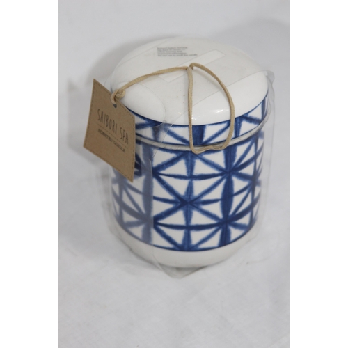 358 - SHIBORI SPA CANDLE 
13CM