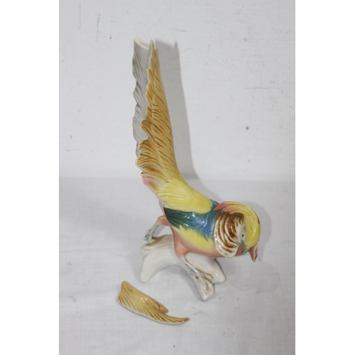 360 - PAIR OF VINTAGE BIRD FIGURES - ONE A/F 
30CM