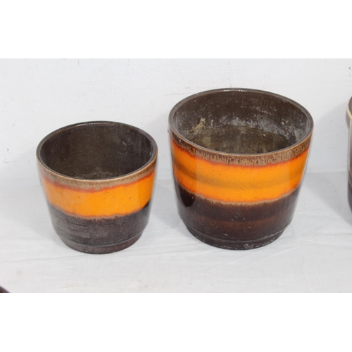 372 - 5 X WEST GERMAN POTS 
15CM