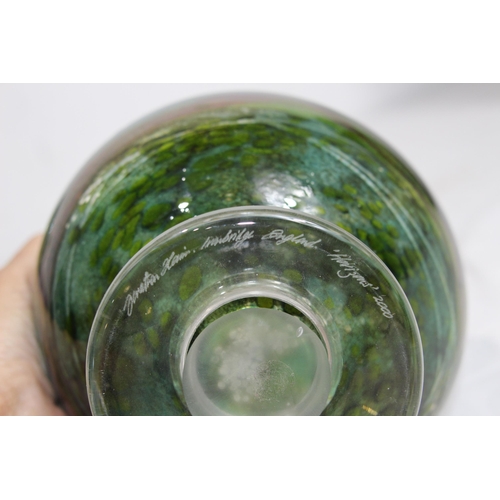 375 - 4 X ART GLASS VASES 
30CM