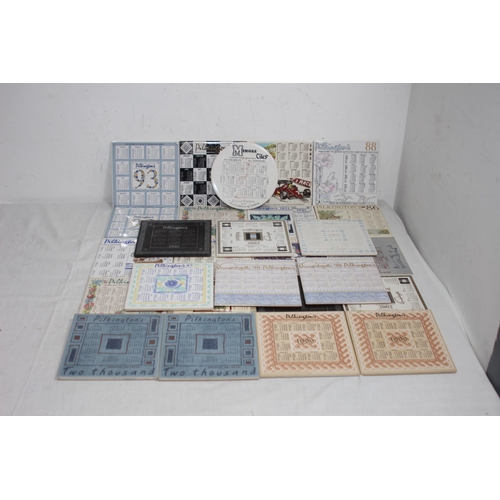 380 - LARGE QUANTITY OF CALENDAR TILES