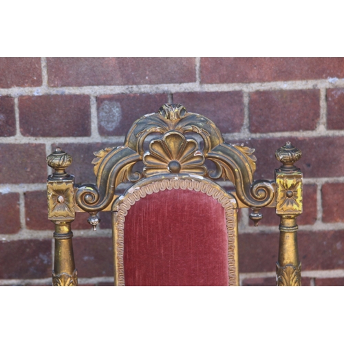 55 - VICTORIAN CORONATION CHAIR - BELIEVED TO BE
29 X 40 X 93CM