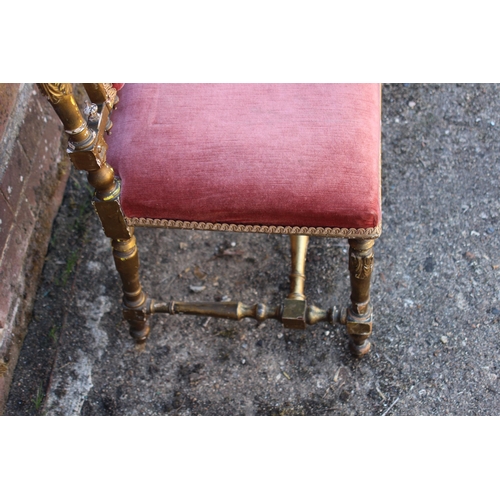 55 - VICTORIAN CORONATION CHAIR - BELIEVED TO BE
29 X 40 X 93CM