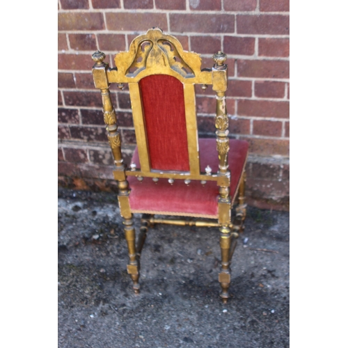 55 - VICTORIAN CORONATION CHAIR - BELIEVED TO BE
29 X 40 X 93CM