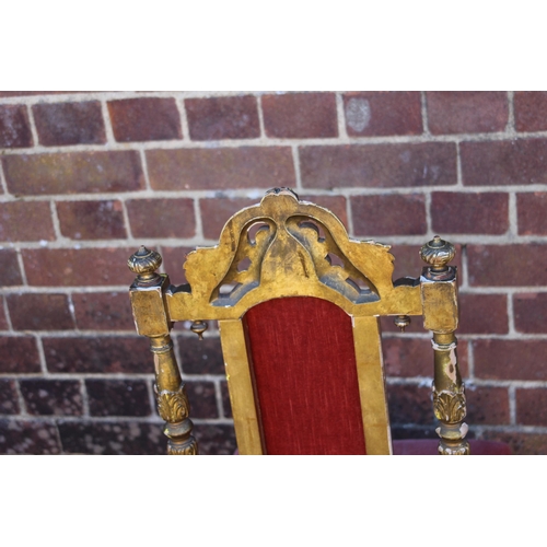 55 - VICTORIAN CORONATION CHAIR - BELIEVED TO BE
29 X 40 X 93CM