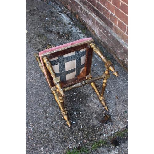 55 - VICTORIAN CORONATION CHAIR - BELIEVED TO BE
29 X 40 X 93CM