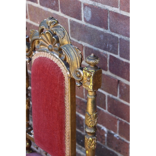 55 - VICTORIAN CORONATION CHAIR - BELIEVED TO BE
29 X 40 X 93CM