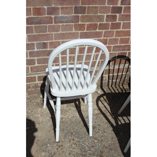 59 - 4 X PAINTED HOOP BACK CHAIRS 
54 X 37 X 84CM