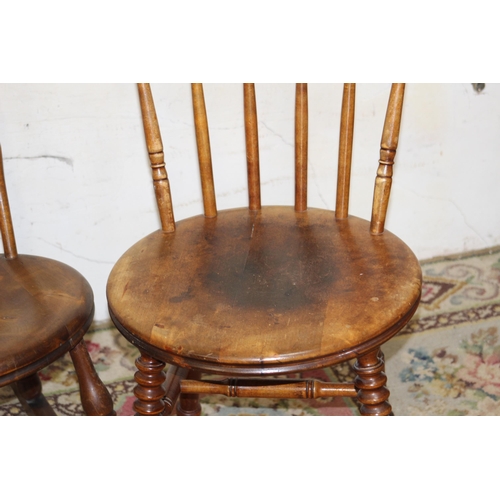 64 - 2 X VINTAGE PENNY CHAIRS - ONE IS A ROCKER 
75 X 43 X 95CM