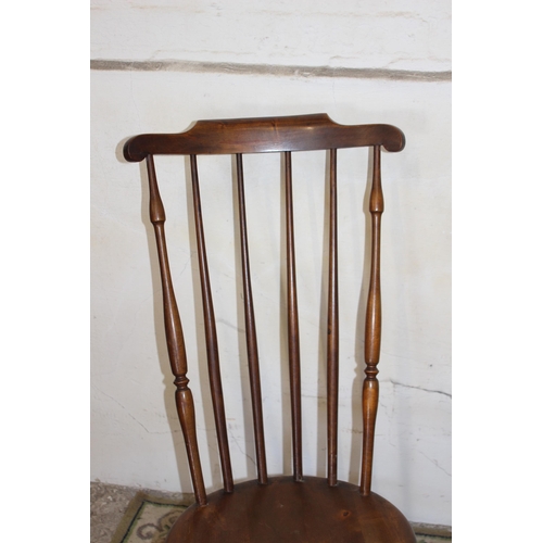 64 - 2 X VINTAGE PENNY CHAIRS - ONE IS A ROCKER 
75 X 43 X 95CM