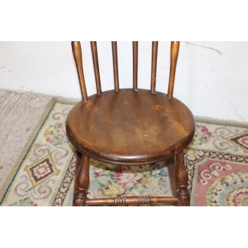 64 - 2 X VINTAGE PENNY CHAIRS - ONE IS A ROCKER 
75 X 43 X 95CM