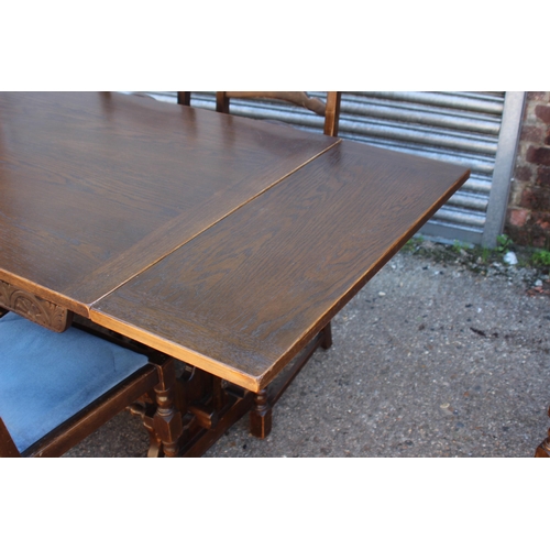 72 - VINTAGE EXTENDING TABLE AND 6 CHAIRS 
183 X 80 X 73CM