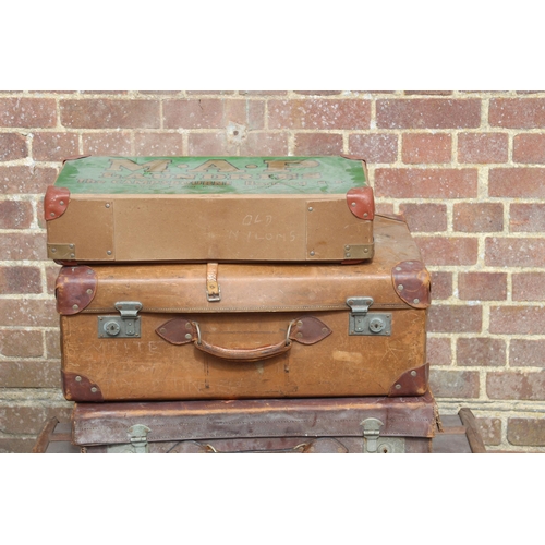 127 - 7 X VINTAGE SUITCASES 
90 X 53 X 34CM