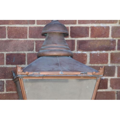 229 - VICTORIAN COPPER AND CAST BASE STREET LAMP
116 X 43 X 43CM