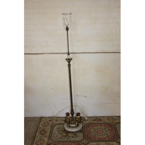 231 - ORNATE BRASS AND ONYX STANDARD LAMP
155CM