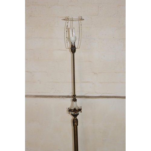 231 - ORNATE BRASS AND ONYX STANDARD LAMP
155CM