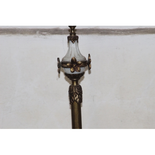 231 - ORNATE BRASS AND ONYX STANDARD LAMP
155CM