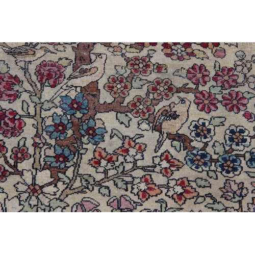 244 - VINTAGE RUG EMBROIDERED WITH GAME 
137 X 127CM