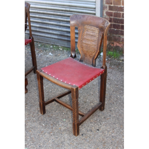 73 - VINTAGE BARLEY TWIST EXTENDING TABLE AND CHAIRS 
148 X 90 X 75CM