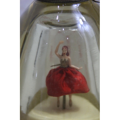 803 - VINTAGE 1950'S RARE BOLS BALLERINA GOLD CREME DE MENTHE, FULLY WORKING WITH BOX