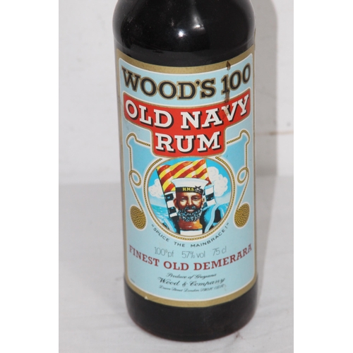 805 - VINTAGE BOTTLE OF WOOD'S 100 OLD NAVY RUM - 100% PROOF