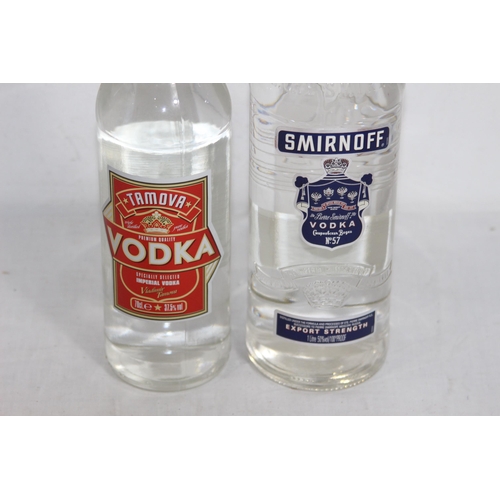 806 - 1LTR BOTTLE OF SMIRNOFF 100% PROOF EXPORT STRENGTH VODKA AND ONE OTHER