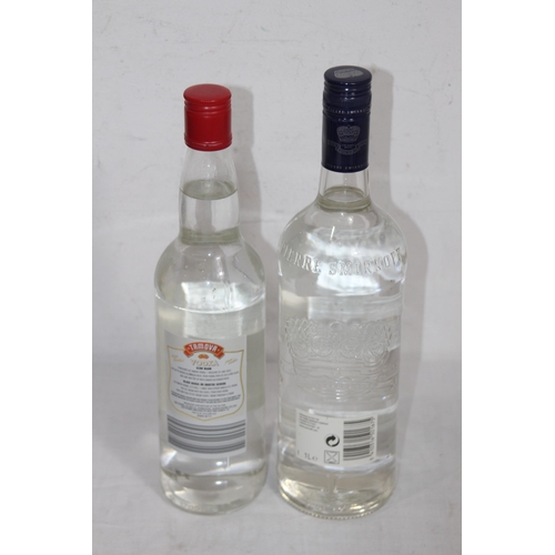 806 - 1LTR BOTTLE OF SMIRNOFF 100% PROOF EXPORT STRENGTH VODKA AND ONE OTHER