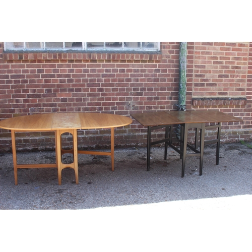 99 - 2 X RETRO DROPLEAF TABLES 
167 X 76 X 167CM