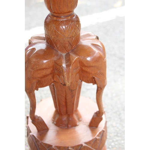 103 - VINTAGE CARVED WOODEN ELEPHANT HEAD SIDE TABLE 
50 X 61CM