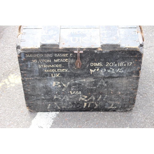 104 - 4 X VINTAGE TRUNKS 
98 X 46 X 22CM