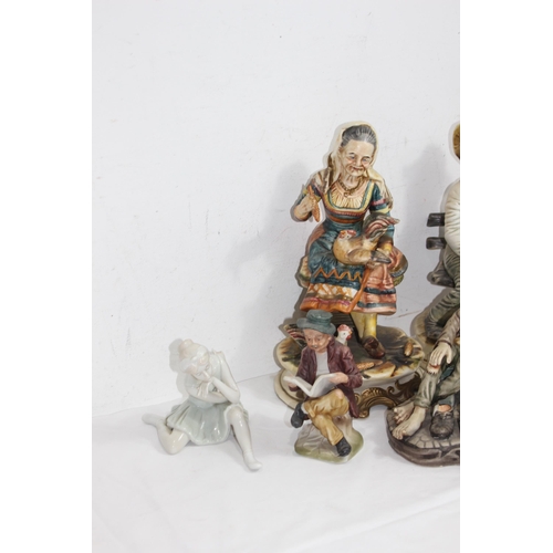 861 - QUANTITY OF CAPODIMONTE FIGURES ETC 
31CM