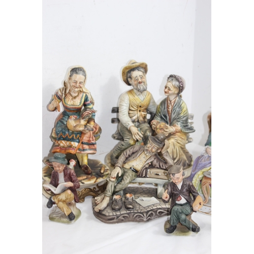 861 - QUANTITY OF CAPODIMONTE FIGURES ETC 
31CM