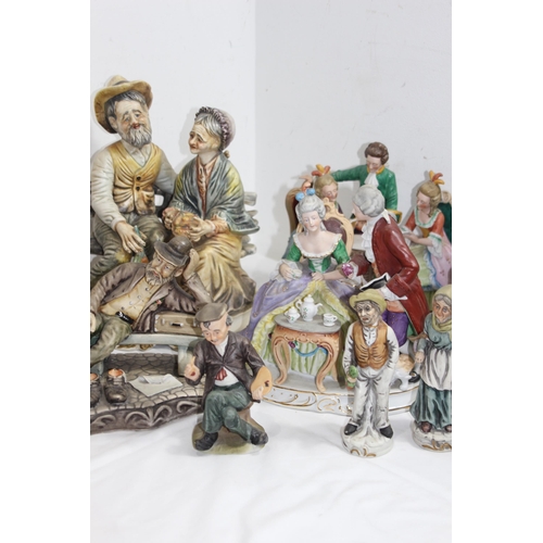 861 - QUANTITY OF CAPODIMONTE FIGURES ETC 
31CM